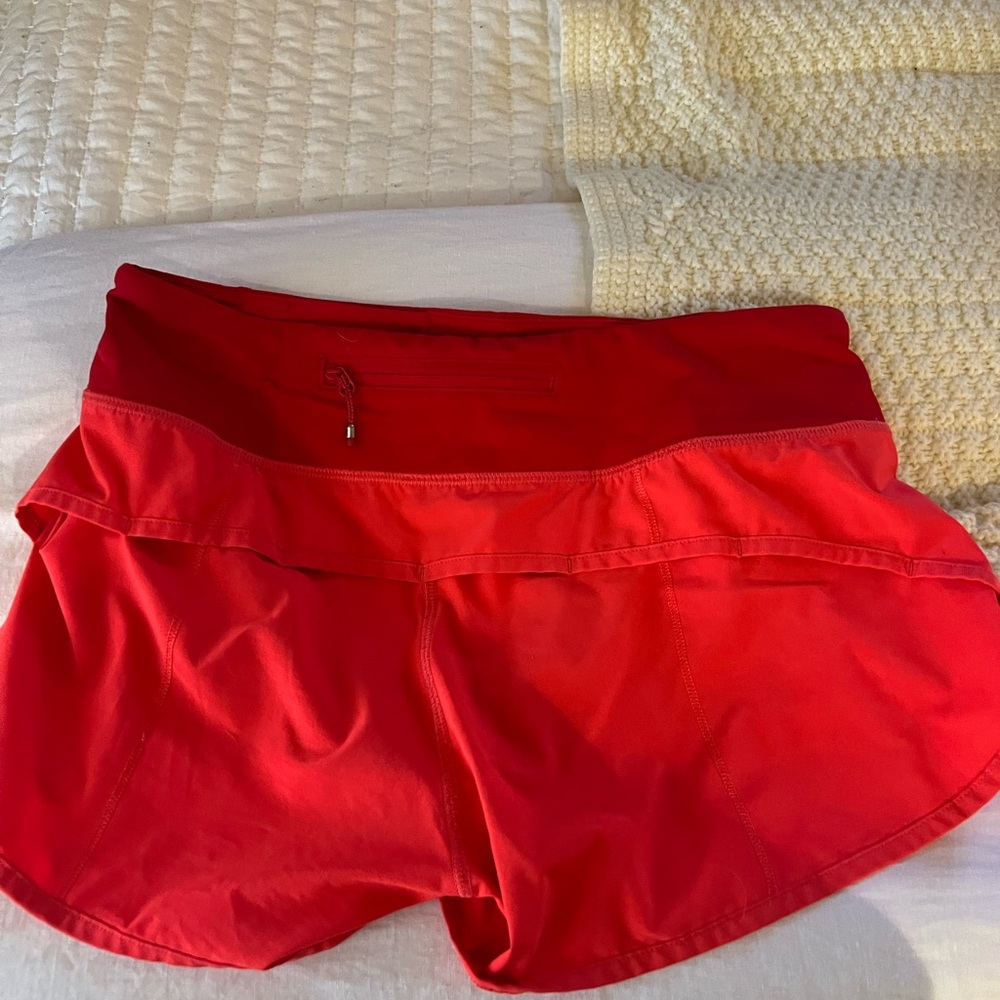 Red Lululemon Shorts - Picture 3 of 4